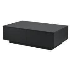 Couchtisch Kagiso 95x60x31 cm mit 4 Schubladen Matt Schwarz