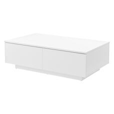 Couchtisch Kagiso 95x60x31 cm mit 4 Schubladen Matt Weiss