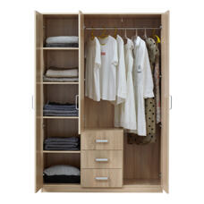 Kleiderschrank Bodolz 176x120x52 cm mit Spiegel