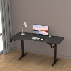 Höhenverstellbarer Tisch Oxnard elektrisch 160x75cm Schwarz