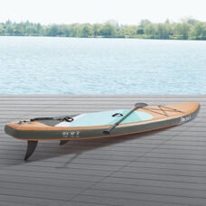 Paddleboard Palmeira 320x76x15cm bis 150 kg Holzfarben/Grau