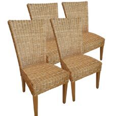 Esszimmerstühle Rattan Cardine capuccino - 4er Set