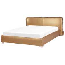 Wasserbett Leder gold 180 x 200 cm PARIS