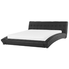 Wasserbett schwarz Leder 180 x 200 cm LILLE