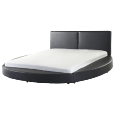 Lederbett schwarz Lattenrost 180 x 200 cm LAVAL