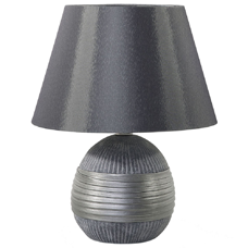 Tischlampe silber 37 cm Kegelform SADO