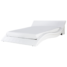 Wasserbett Leder weiss 180 x 200 cm VICHY