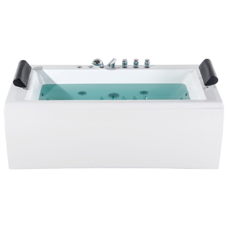 Whirlpool Badewanne weiss rechteckig mit LED 172  x 83 cm MONTEGO