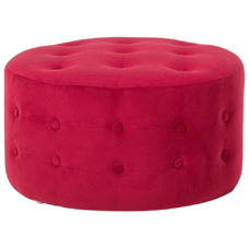 Pouf Samtstoff ? 55 cm rot TAMPA