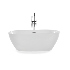 Badewanne freistehend weiss oval 170 x 80 cm NEVIS