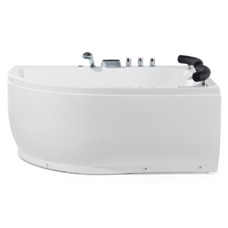 Whirlpool Badewanne weiss Eckmodell mit LED  links 160 x 113 cm PARADISO