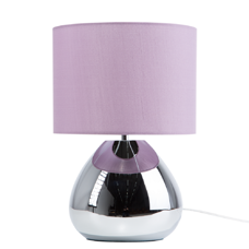 Tischlampe lila 33 cm Trommelform RONAVA