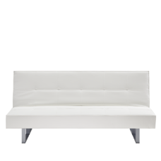 Schlafsofa 3-Sitzer Kunstleder weiss 189 cm DERBY klein