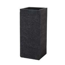 Blumentopf schwarz quadratisch 26 x 26 x 60 cm DION