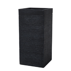 Blumentopf schwarz quadratisch 33 x 33 x 70 cm DION