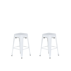 Hocker weiss Höhe 60 cm 2er Set CABRILLO