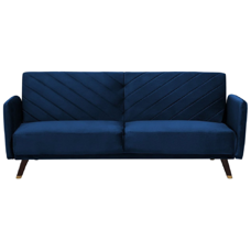 Schlafsofa 3-Sitzer Samtstoff blau SENJA