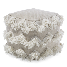 Pouf beige 44 x 45 cm NASHIK