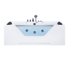 Whirlpool Badewanne weiss rechteckig 170 x 80 cm GRENADA