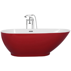 Badewanne freistehend rot oval 170 x 80 cm GUIANA