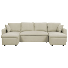 Schlafsofa 5-Sitzer Polsterbezug beige SOMMEN