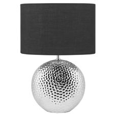 Tischlampe silber 51 cm Trommelform NASVA