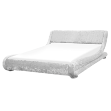 Wasserbett Samtstoff Silber 160 x 200 cm AVIGNON