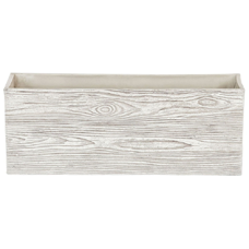 Blumentopf weiss Holzoptik 42 x 13 x 15 cm PAOS