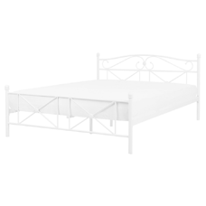 Metallbett weiss Lattenrost 160 x 200 cm RODEZ