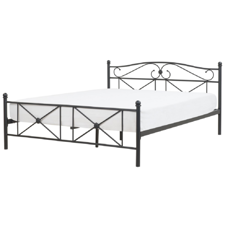 Metallbett schwarz Lattenrost 160 x 200 cm RODEZ