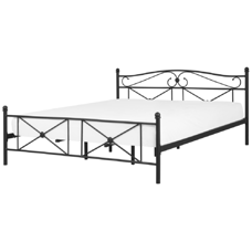 Metallbett schwarz Lattenrost 180 x 200 cm RODEZ