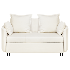 Schlafsofa 2-Sitzer Polsterbezug beige HOVIN