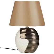 Tischlampe kupfer / beige 41 cm Kegelform ESLA