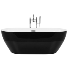 Badewanne freistehend schwarz oval 170 x 80 cm CARRERA