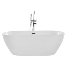 Badewanne freistehend weiss oval 150 x 75 cm NEVIS