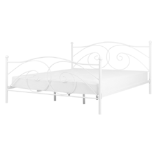 Metallbett weiss Lattenrost 140 x 200 cm DINARD