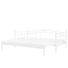 Metallbett ausziehbar weiss Lattenrost 80 x 200 cm TULLE