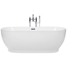 Badewanne freistehend weiss oval 170 x 78 cm LEVERA