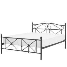 Metallbett schwarz Lattenrost 140 x 200 cm RODEZ