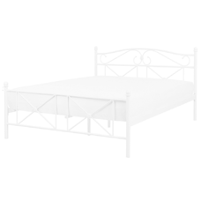 Metallbett weiss Lattenrost 140 x 200 cm RODEZ