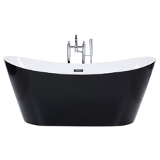 Badewanne freistehend schwarz oval 170 x 77 cm ANTIGUA