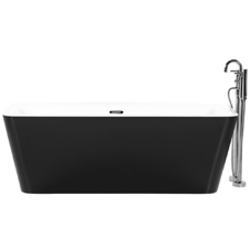 Badewanne schwarz rechteckig 170 x 80 cm HASSEL