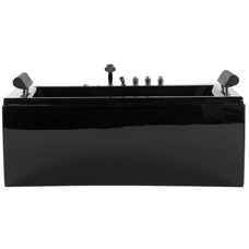 Whirlpool Badewanne schwarz mit LED 172 x 83 cm MONTEGO