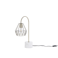 Tischlampe gold 50 cm Gitter MOONI medium