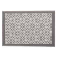 Outdoor Teppich grau 160 x 230 cm geometrisches Muster Kurzflor ABOHAR