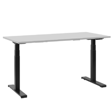 Schreibtisch grau/schwarz 130 x 72 cm elektrisch höhenverstellbar DESTIN II