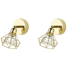 Wandleuchte gold 2er Set Gitter ERMA