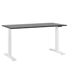 Schreibtisch schwarz/weiss 160 x 72 cm elektrisch höhenverstellbar DESTIN II