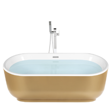 Badewanne freistehend gold oval 170 x 80 cm PINEL