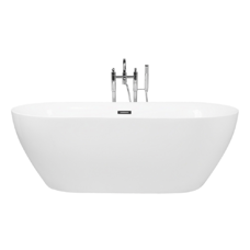 Badewanne freistehend weiss oval 150 x 75 cm CARRERA